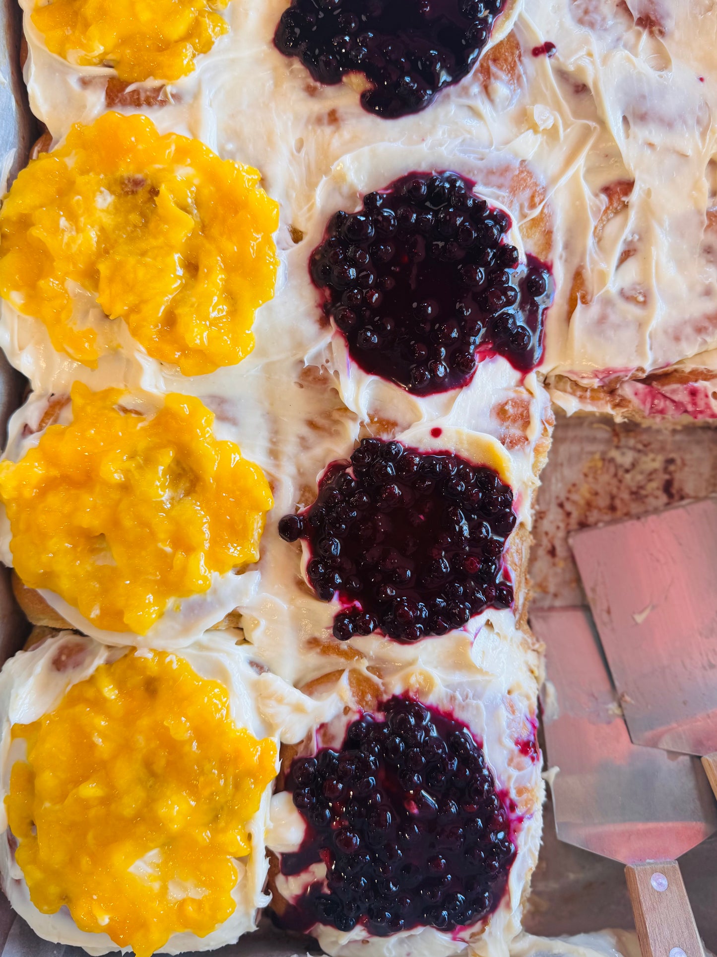 (1) Mango + (1) Blueberry Cinnamon Roll