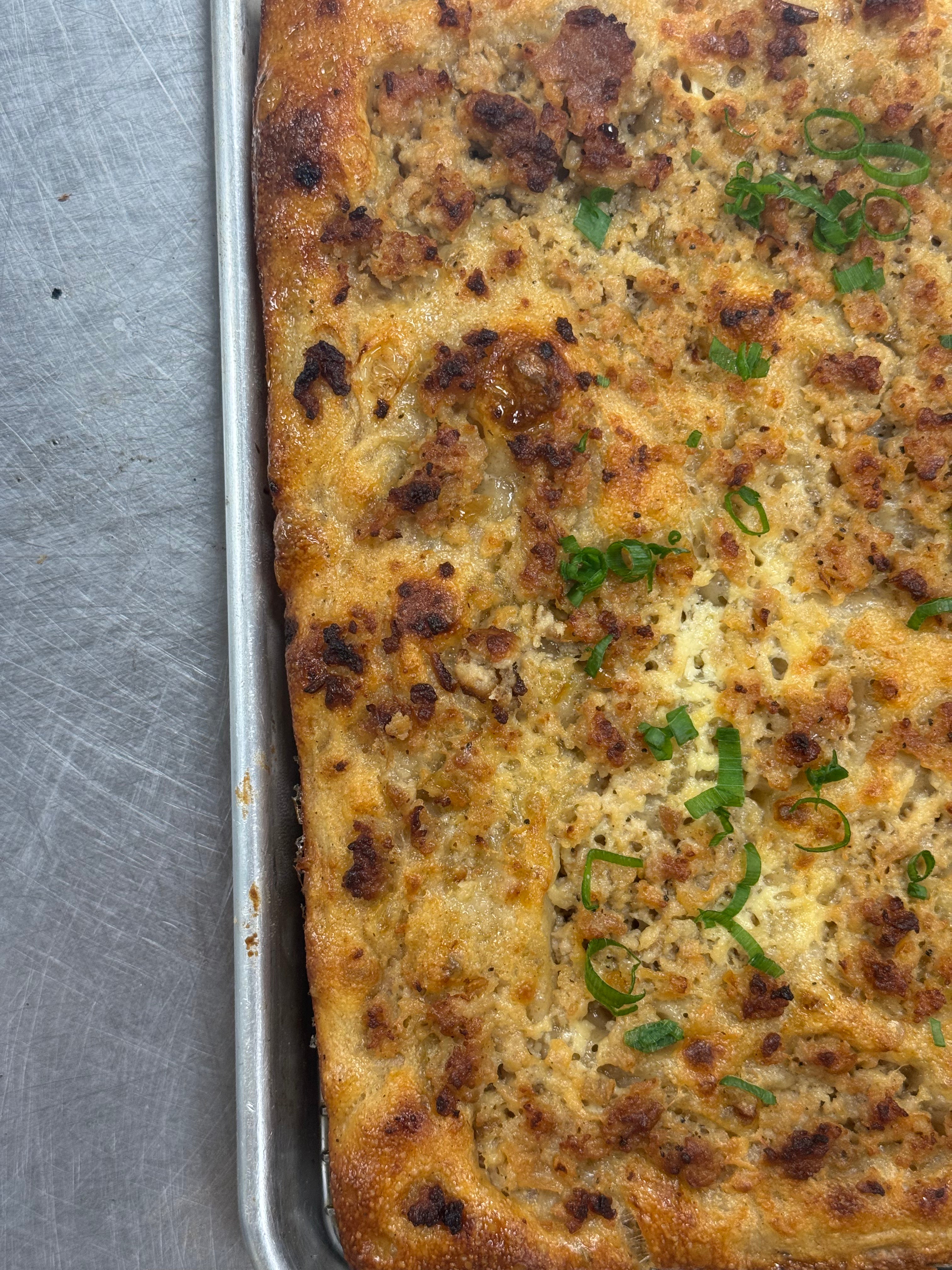 Sausage Sourdough Focaccia