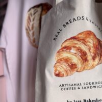 Croissant Graphic 100% Cotton Tote Bag