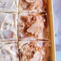 (4) Heavenly Cinnamon Rolls – Apple Compote Frosting